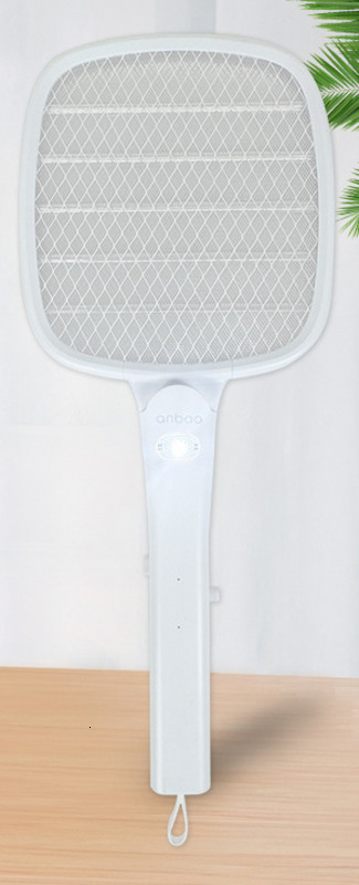 Anbao UltraDense Mesh Electric Mosquito Swatter for Fruit Flies Small Bites and Insects Lithium Battery Rechargeable Durable 4000V Fly Swatter for Home Use 240715