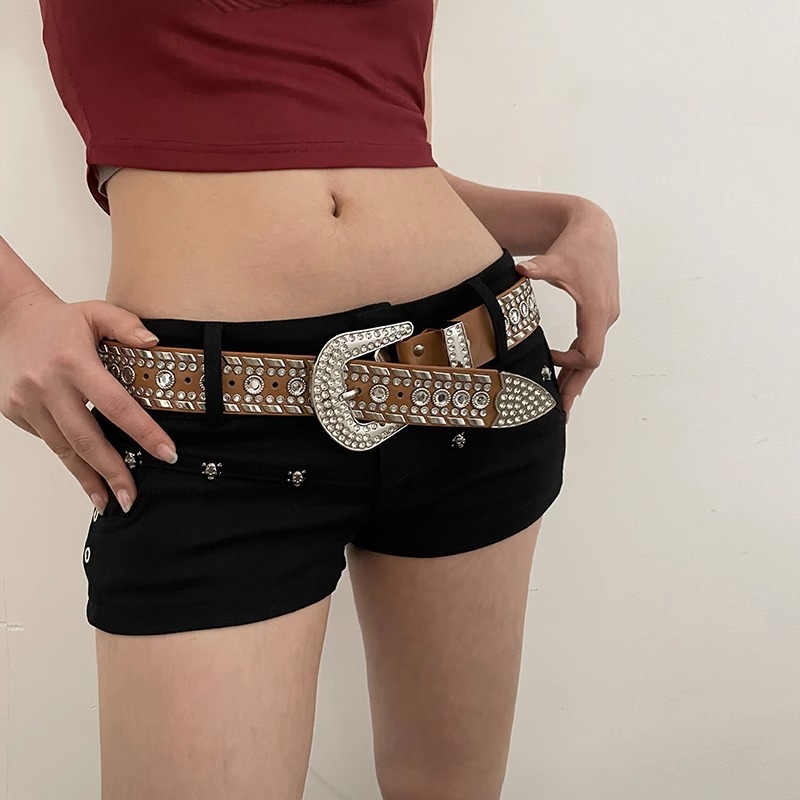 Designer Belt Cowhide Belts Woman Men Leather Belts Crystal Belt Strap Luxury Women Chain Belt Buckle Fashion Pin Buckle Belt With Strap A960