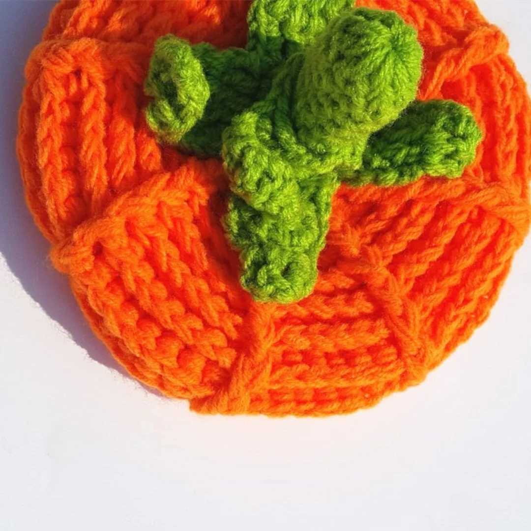 Halloween Baby Knitted Pumpkin Hat Girl Boy Cute Crochet Pumpkin Beanie Newborn Autumn Winter First Festival Costume Headwear Z251029