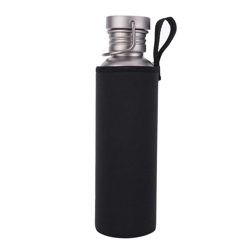 500600750ml Titanium Water Bottle with Lid Portable Sports Kettle LeakProof Lightweight Drinking Bottle for Outdoor Picnic J250923
