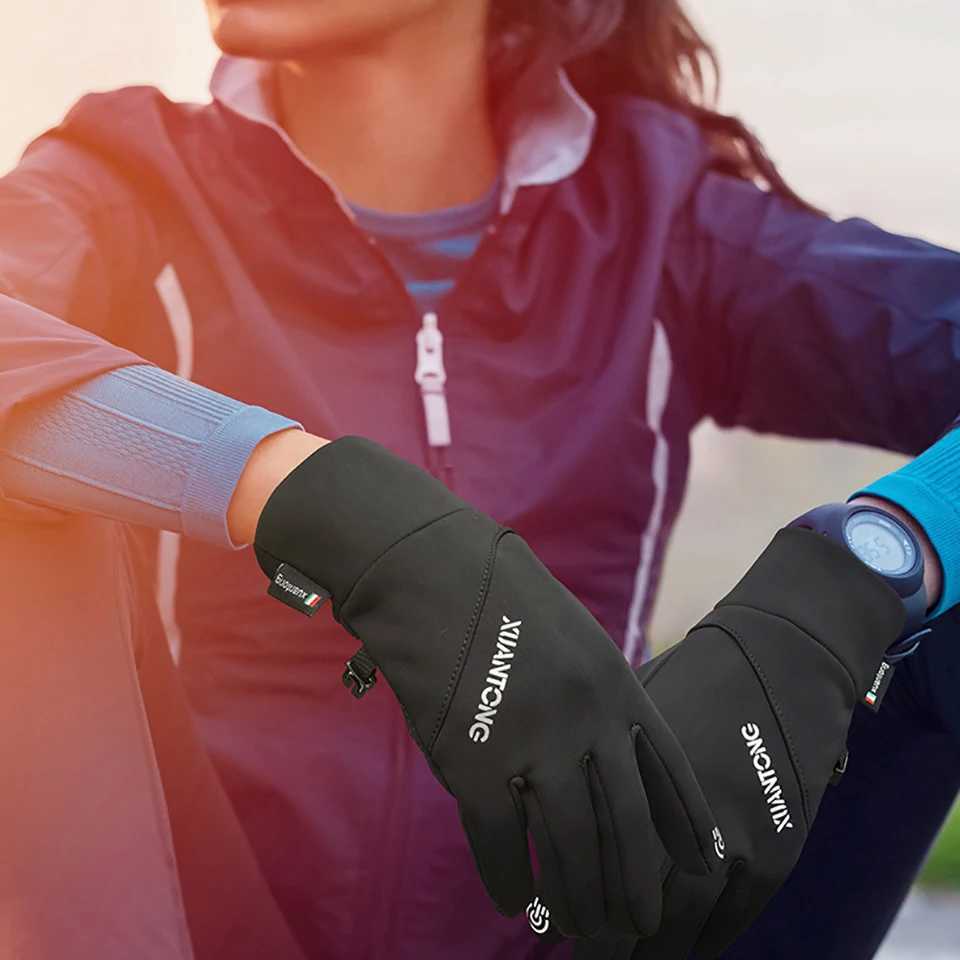 GTUBIKE Winter Thermal Cycling Gloves Full Finger Windproof Touch Screen Bicycle Gloves Ski Hiking Motorcycle Bike Gloves J250922