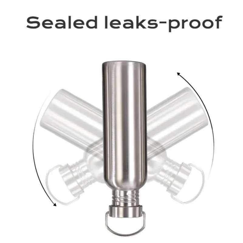 Stainless Steel Water Bottle 1 Liter Drink Bottle for Sport Outdoor Camping Hiking Gym Kettle 500 750 1000ml Water Bottles J250923