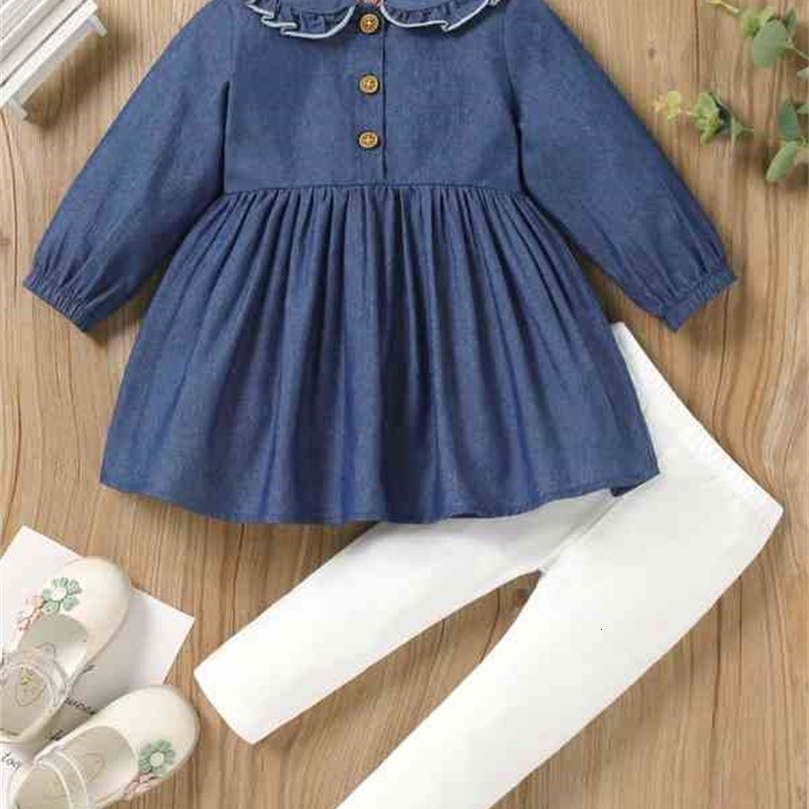 Baby Peter-pan Collar Peplum Blouse & Leggings SHE