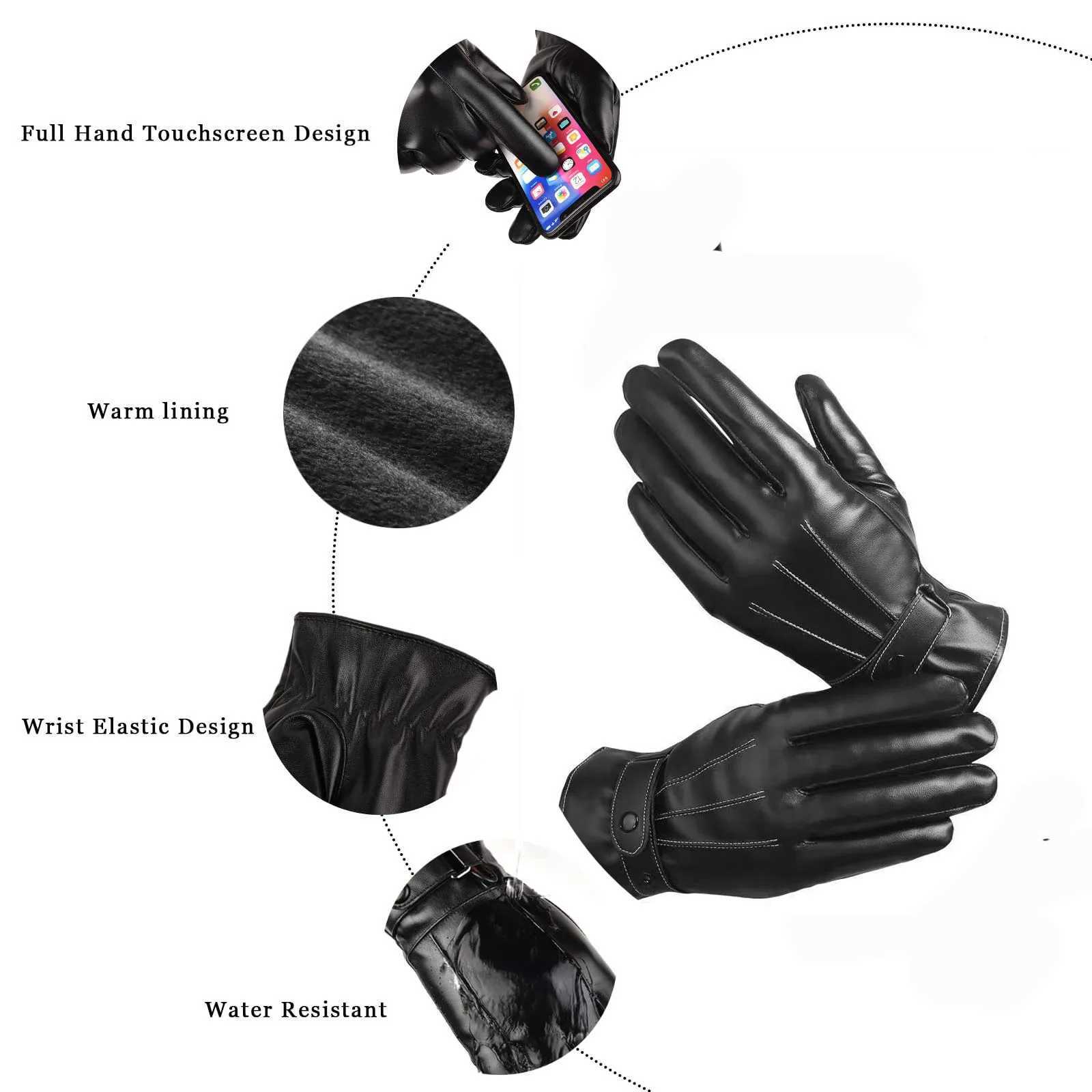 Winter Cycling Gloves Motorcycle Winter Outdoor Waterproof Touch Screen Cold Protection Pile Thick Riding Electric Warm Gloves J250922