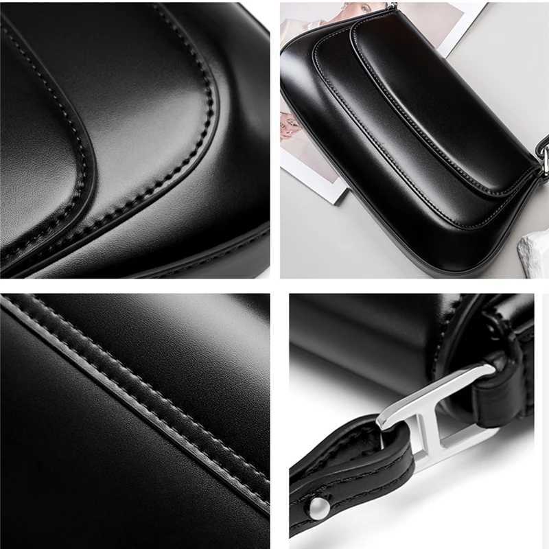 Hifashion Luxury Genuine Leather Underarm Shoulder Bags For Women 2025 Trend Designer Crossbody Purses Saddle Ladies Handbags J251025