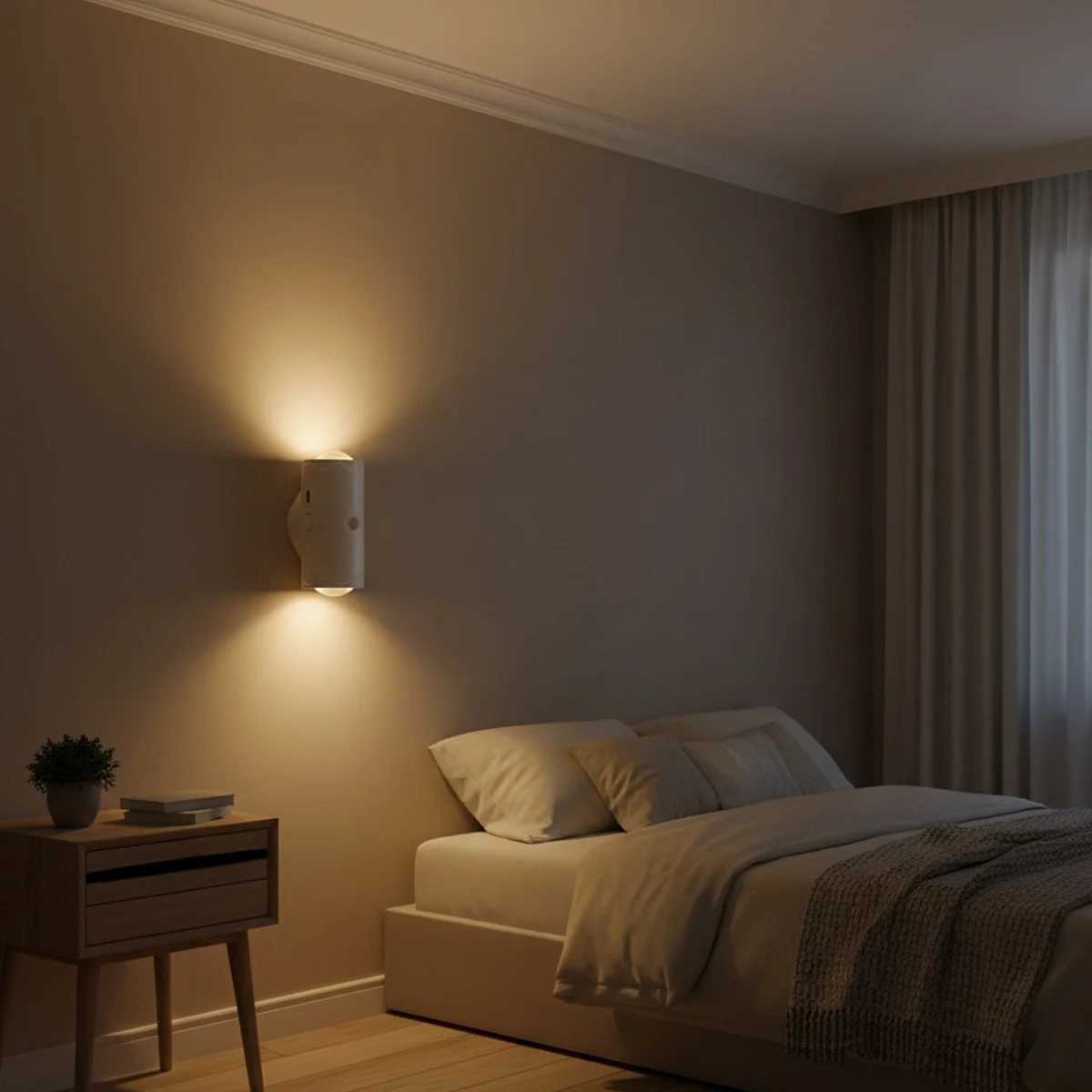 Motion Sensor Wall Lamp Gradient Ambient Night Light Led Dimmable Door Sensing Lamps Body Human Interior Outdoor Rgb In Bedroom C251124