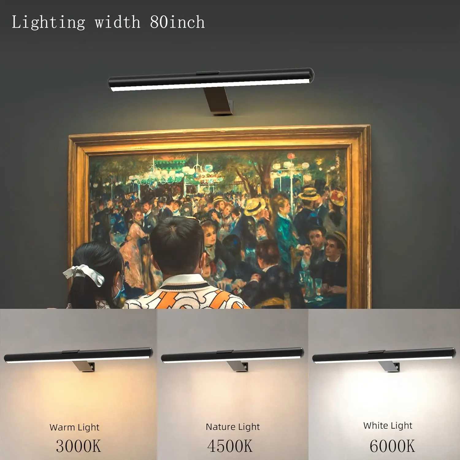 Wireless Remote Control Wall Lamp Rechargeable Battery Operated Living Room Wall Sconces Painting Picture Gallery Mural Light C251124