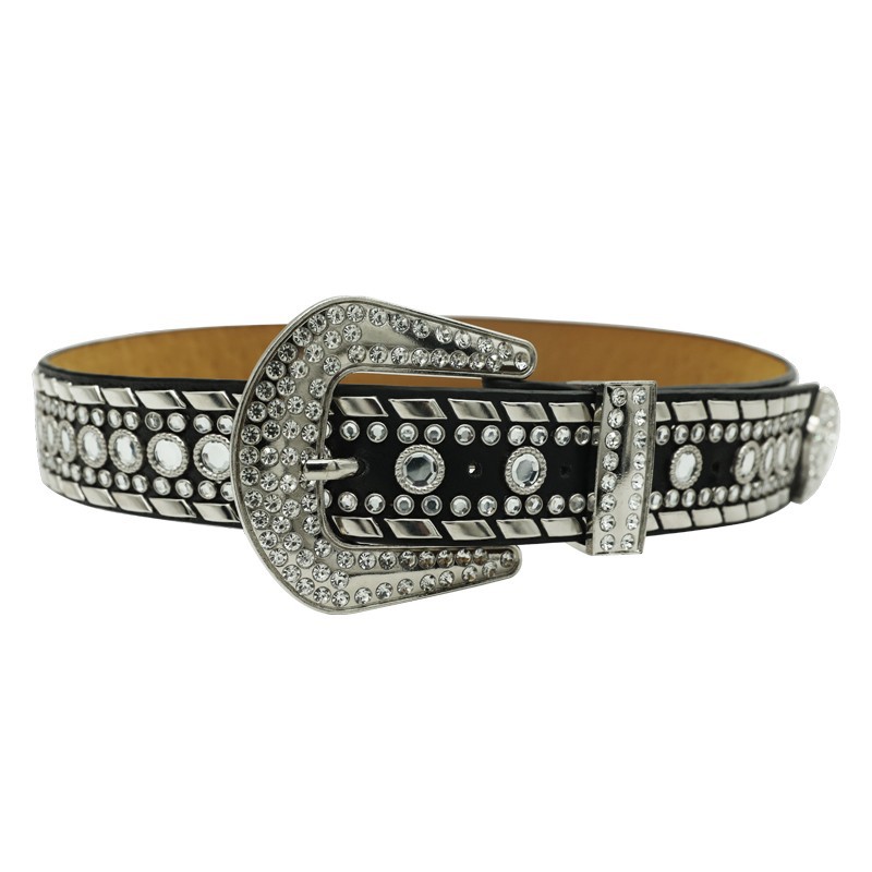 Designer Belt Cowhide Belts Woman Men Leather Belts Crystal Belt Strap Luxury Women Chain Belt Buckle Fashion Pin Buckle Belt With Strap A960