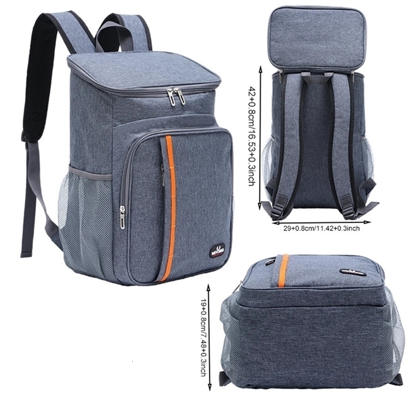 20L Insulated Portable Thermal Lunch Bag Food Box Durable Waterproof Cooler Ice Case Camping Oxford Dinner Backpacks Icebox 240514
