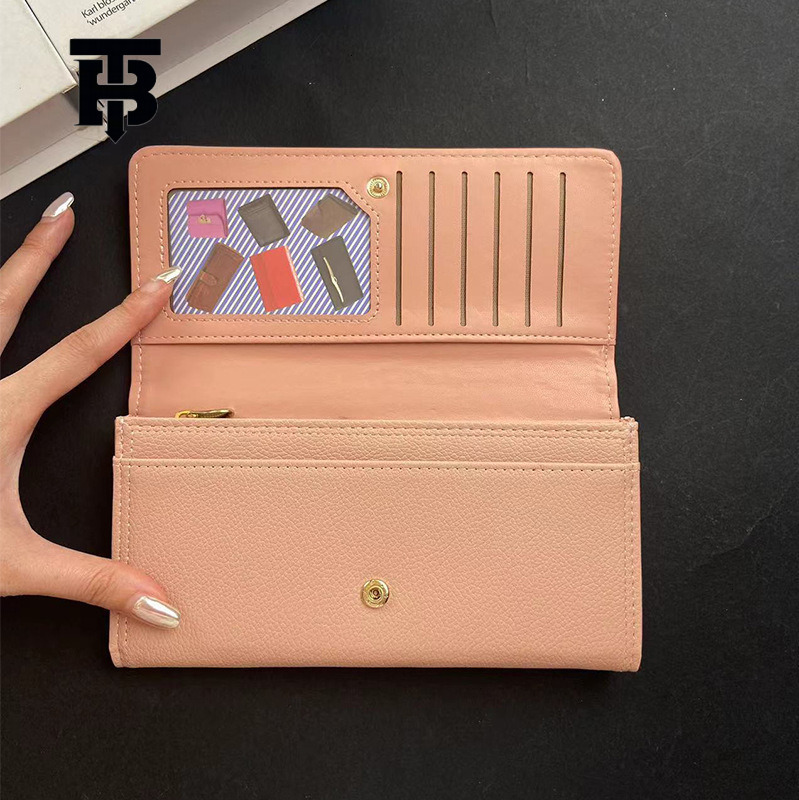 TB BHULAMTE Free Shipping New Designer Bag 2025 High-quality Trendy Casual Wallet Fashionable And Simple Style Four Grid Design Long Women's Wall