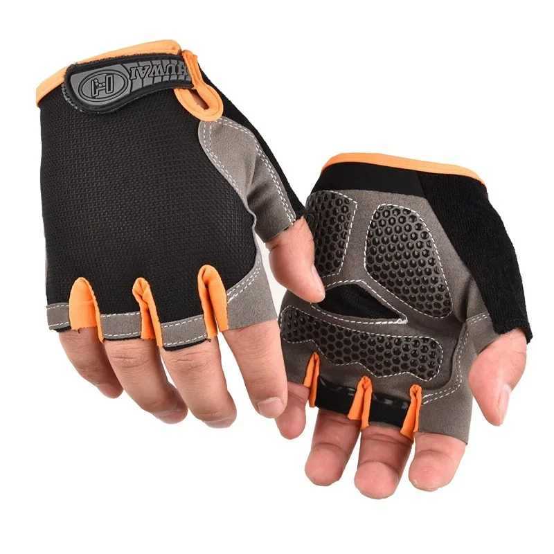 1 Pair AntiSlip Cycling Gloves Breathable Half Fingerless Gloves Mtb Gloves Sunscreen Elastic Outdoor Sport Bicycle Gloves J250922