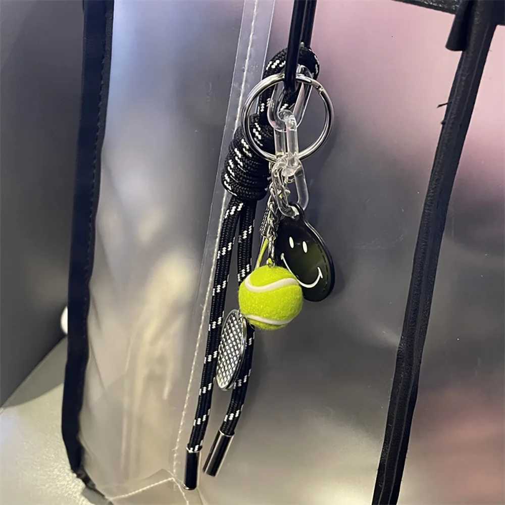 Korea Cute Sport Baseball Badminton Tennis Braided Rope Pendant Strap Cord For iPhone Pendant Keyring Bag Girl Phone Chain Decor D250923