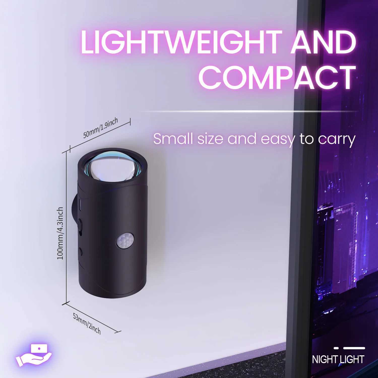 LED Motion Sensor Light 8 Lighting Effects UpDown Lighting Design Rechargeable Cordless Wall Lamps for Indoor Bedroom Hallway C251124