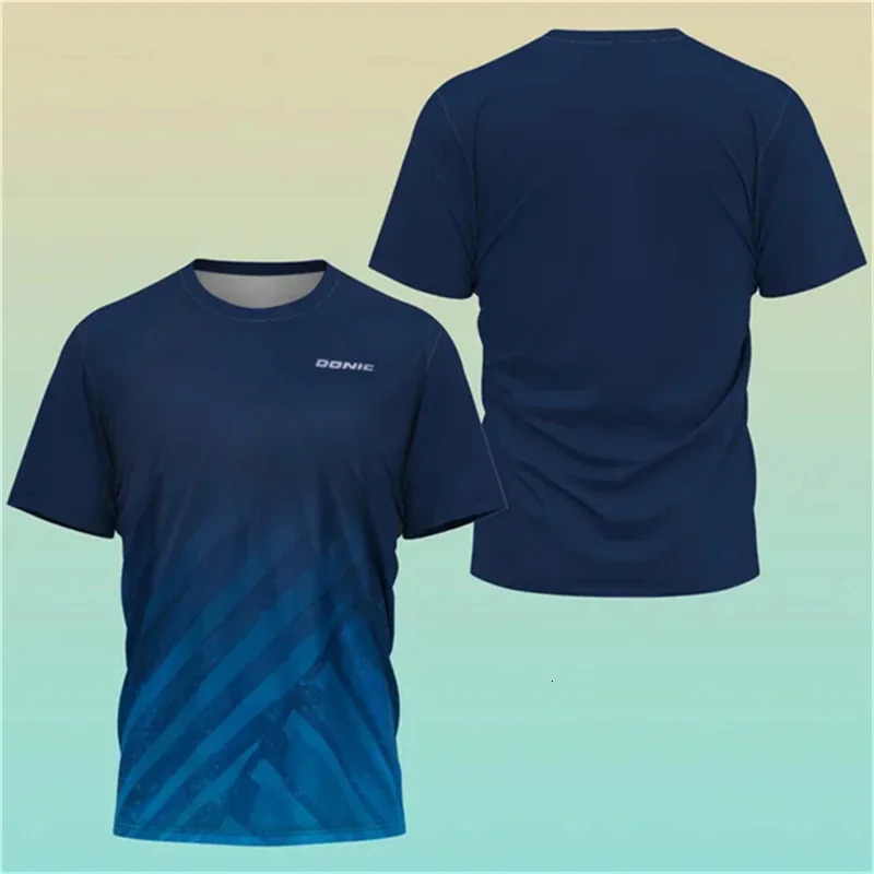 3D Printing Boutique Table Tennis Shirt Training Tshirt Sweat Absorption Comfortable Top Badminton Sport Round Neck O N 250922