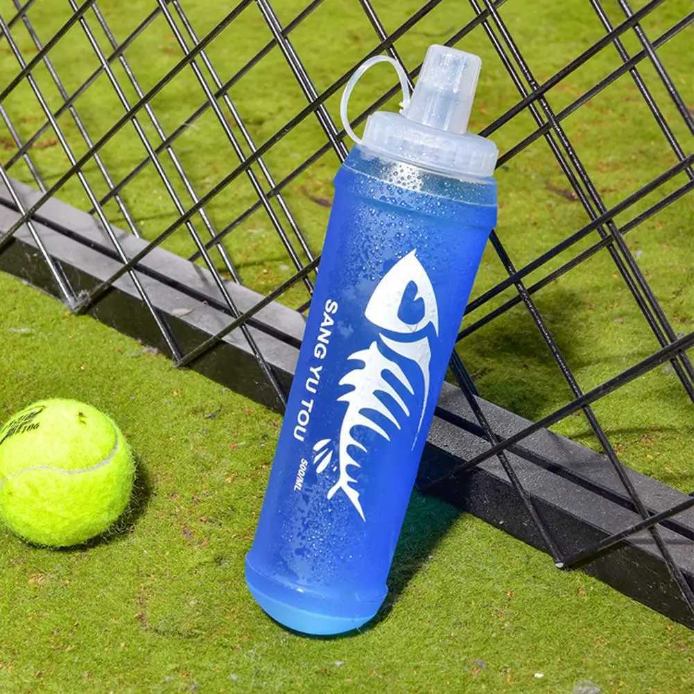 500ml Foldable Silicone Soft Flask Collapsible Water Bottle TPU Free for Outdoor Sport Running Hiking Hydration Pack J250923