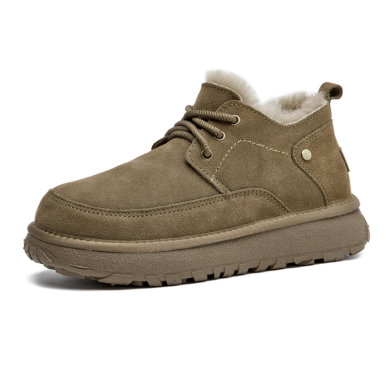 CE designer shoes Free shipping oxhide affordable luxury Winter anti slip snow boots with thick plush cotton shoes