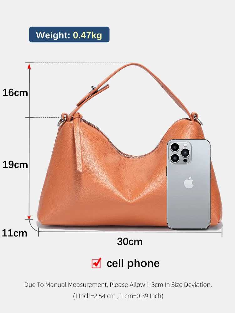 Zency Genuine Leather Tophandle Bag Fashion Hobo Bag Women Shoulder Handbag Crossbody Designer Elegant White Satchel Retro Brown J251025