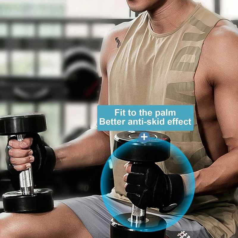 Fitness Half Finger Gloves Men And Women Wrist Guard Sports Dumbbell Riding Non Slip Horizontal Bar Exercise Training J2509221