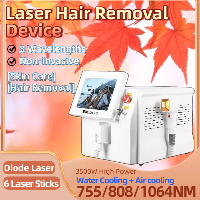 808 Alexandrite Hair Removal Laser Diode Machine Ice Platinum Body Face Underarm Cooling Head Permanent Painless Epilator 755/808/1064nm 3 Wavelengths