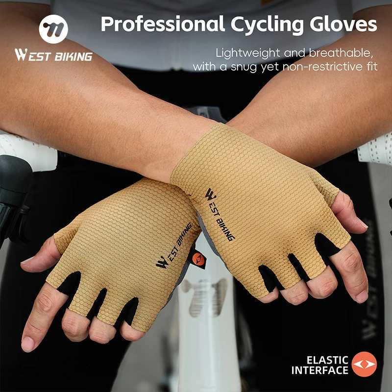 WEST BIKING Cycling Gloves Half Finger Summer Nonslip Shockproof Bike Gloves Men And Women Outdoor Sports Gel Bicycle Gloves J250922