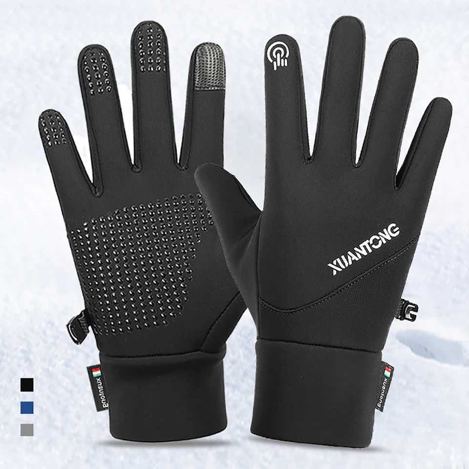 GTUBIKE Winter Thermal Cycling Gloves Full Finger Windproof Touch Screen Bicycle Gloves Ski Hiking Motorcycle Bike Gloves J250922