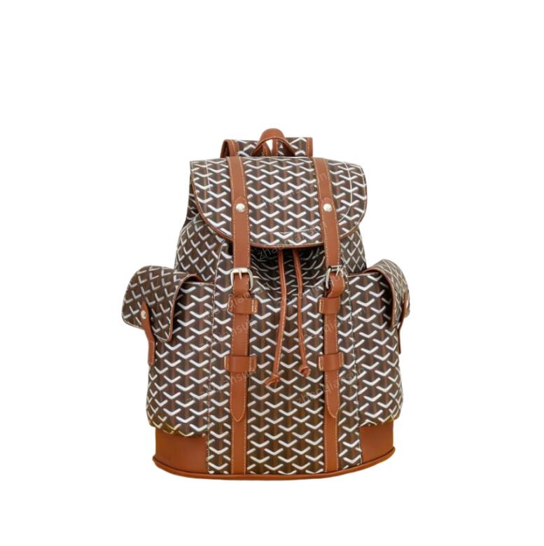 High Quality Fashion Designer Christophe Saint Leger Backpack Women's Fashion Designer Men's Backpack Travel Classic print coated parquet pu leather Backpack