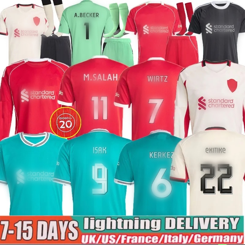 4XL 25 26 WIRTZ EkitikE ISAK soccer jerseys DIOGO J. frimpong Kerkez 2025 2026 Camiseta men kids football shirts home away MAC ALLISTER uniforms Special