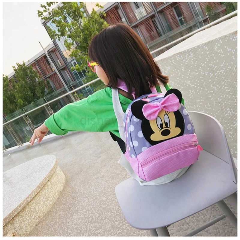 Disney Cartoon Boy Backpack Baby Boy Girl Minnie Mickey Mouse Kid New Cute Kindergarten Children GiftXJ250923