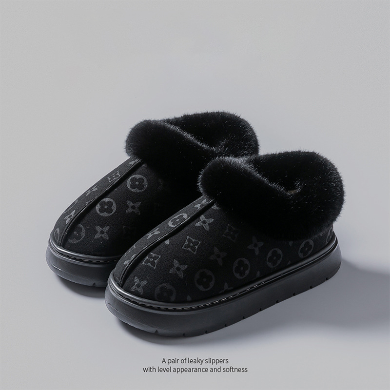 Designer shoes free shipping High quality home couple suede indoor anti slip home warm cotton mop for winter black grey khaki coffee