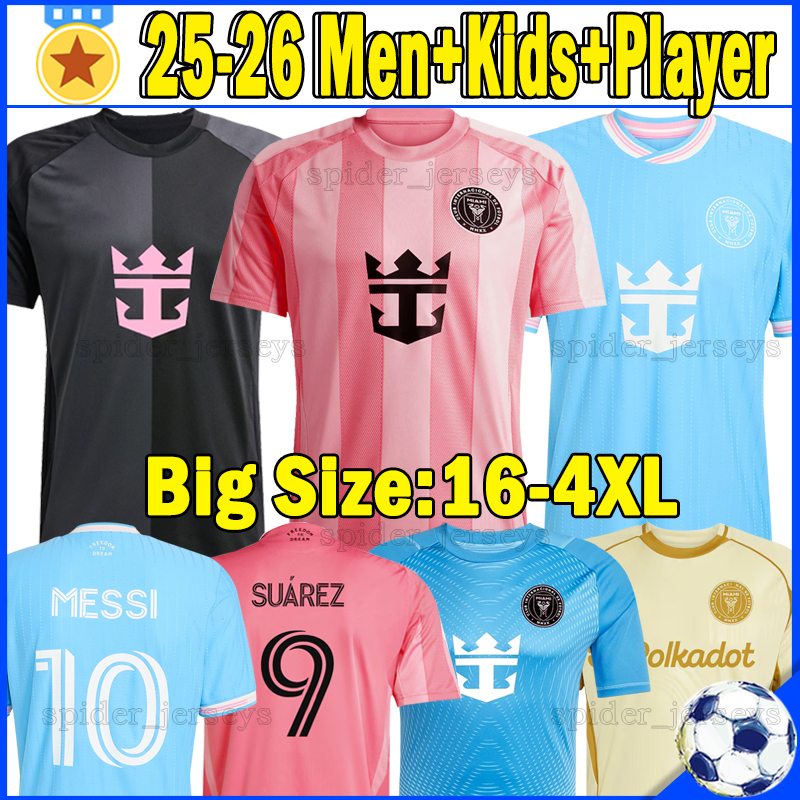 XXXL 4XL 25 26 MESSIS InTeR soccer jerseys 2025 2026 Player Version Long sleeve MiAmIjerseys SUAREZ ALLENDE FAFA Goalkeeper Football Shirts Men Women Kids kits Sets