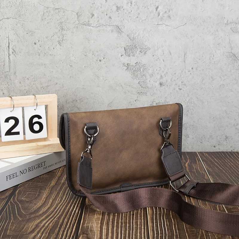 Luxury Brand Vintage Shoulder Bag For Men PU Leather Flaps Simple Men Crossbody Bag Business Male New Messenger Bag Travel Bag J2509221