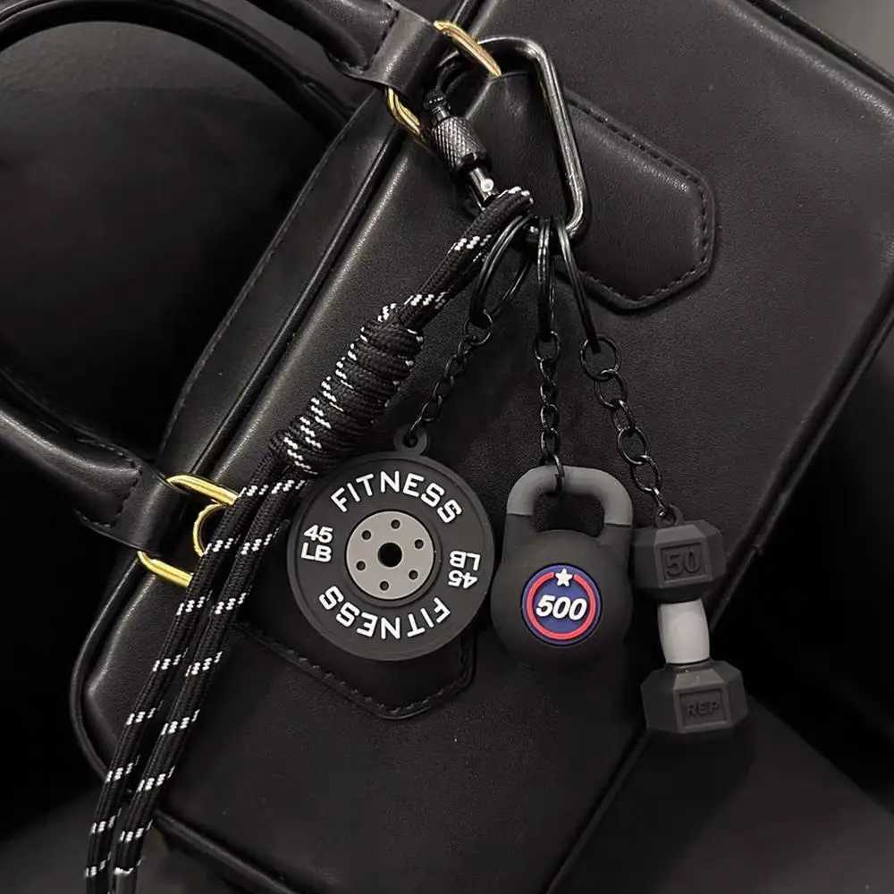 HOT Sports Fitness Mobile Phone Lanyard Gym Series Key Chain Creative Trendy Accessory Gifts Handmade Rope Keychain Bag Charms D250923