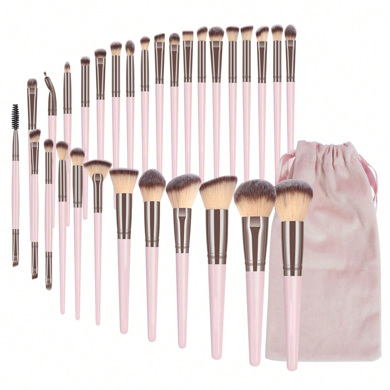 Maange 30 pcs professional makeup brush set basic concealer eye shadow powder blusher mixed brush bag beauty tool 240719