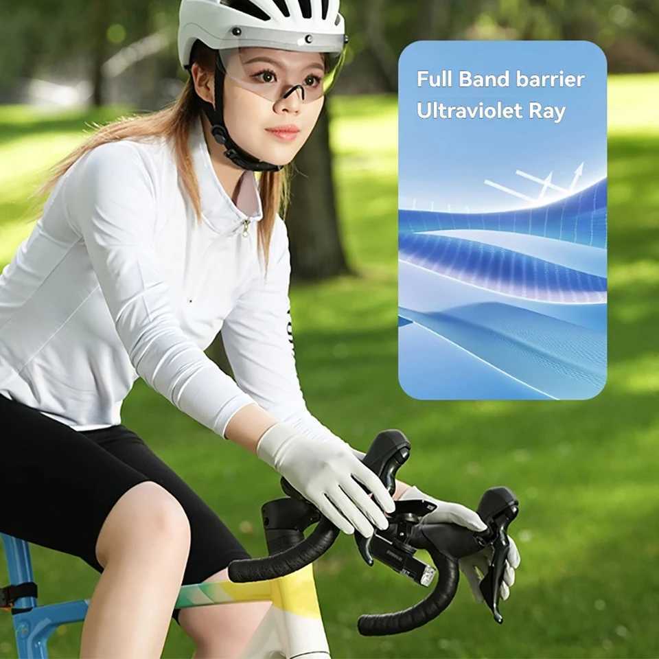 GTUBIKE Ice Silk Sunscreen Gloves Female Summer Spring Cycling Driving Running Sport Thin Elastic AntiUV Sun Protection Mittens J250922