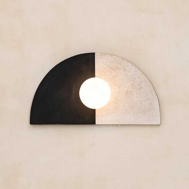 WabiSabi Wall Lamp Japanese Retro FanShaped Lamp for Living Room Bedroom Homestay Decor C251124