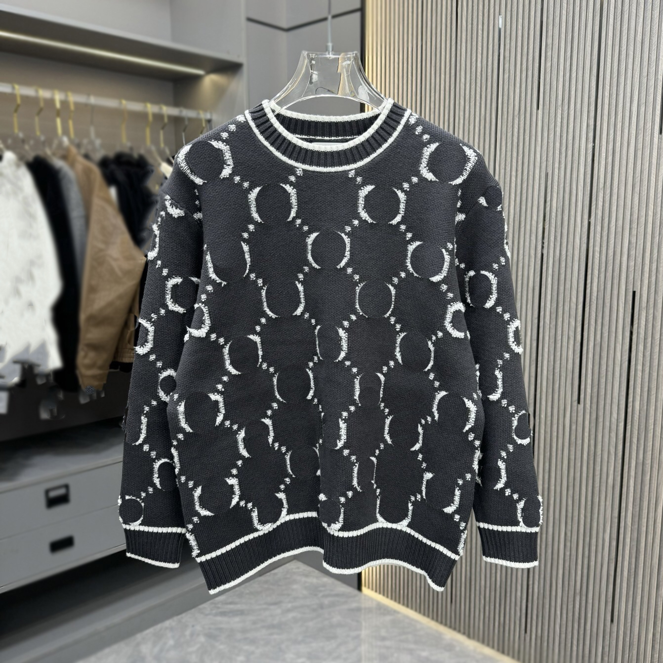 High quality designer women's sweater, women's hoodie, new classic fashion stand up collar, zipper, embroidered letters, knitted wool, sports and leisure hoodie