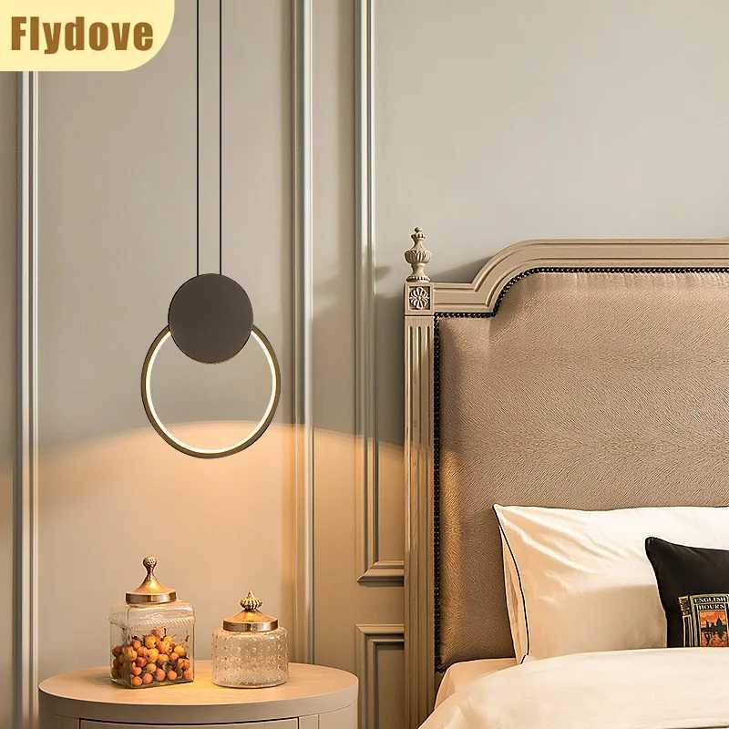 Nordic Light Luxury LED Long Line Small Pendant Creative Living Room Bedhead Study Corridor Indoor Golden Acrylic Ceiling Light C251124