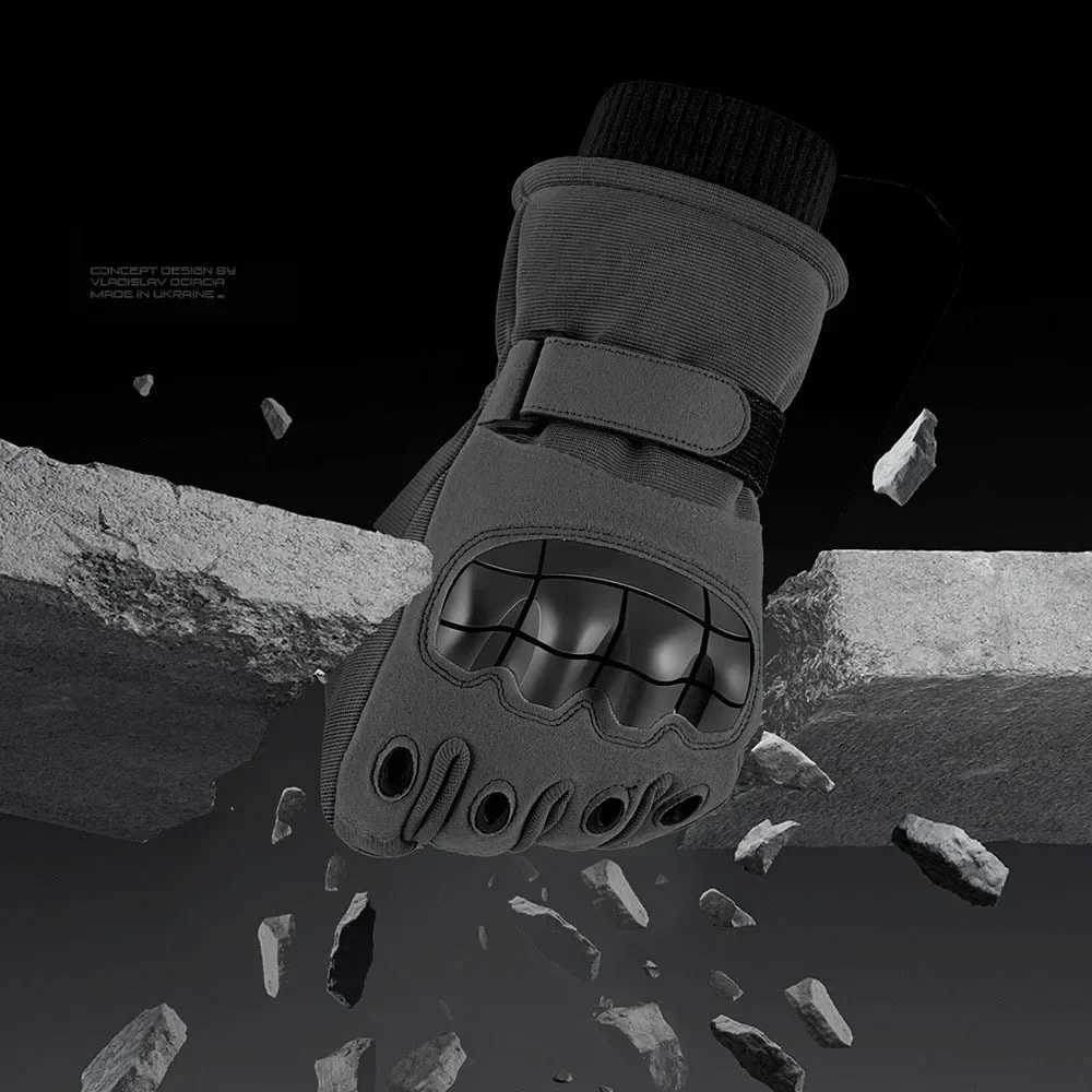 Winter Warm Thick Skiing Gloves Outdoor Hunting Protection Mountaineering Touchscreen Full Finger Gloves for Ski Motorcycle Bike J250922