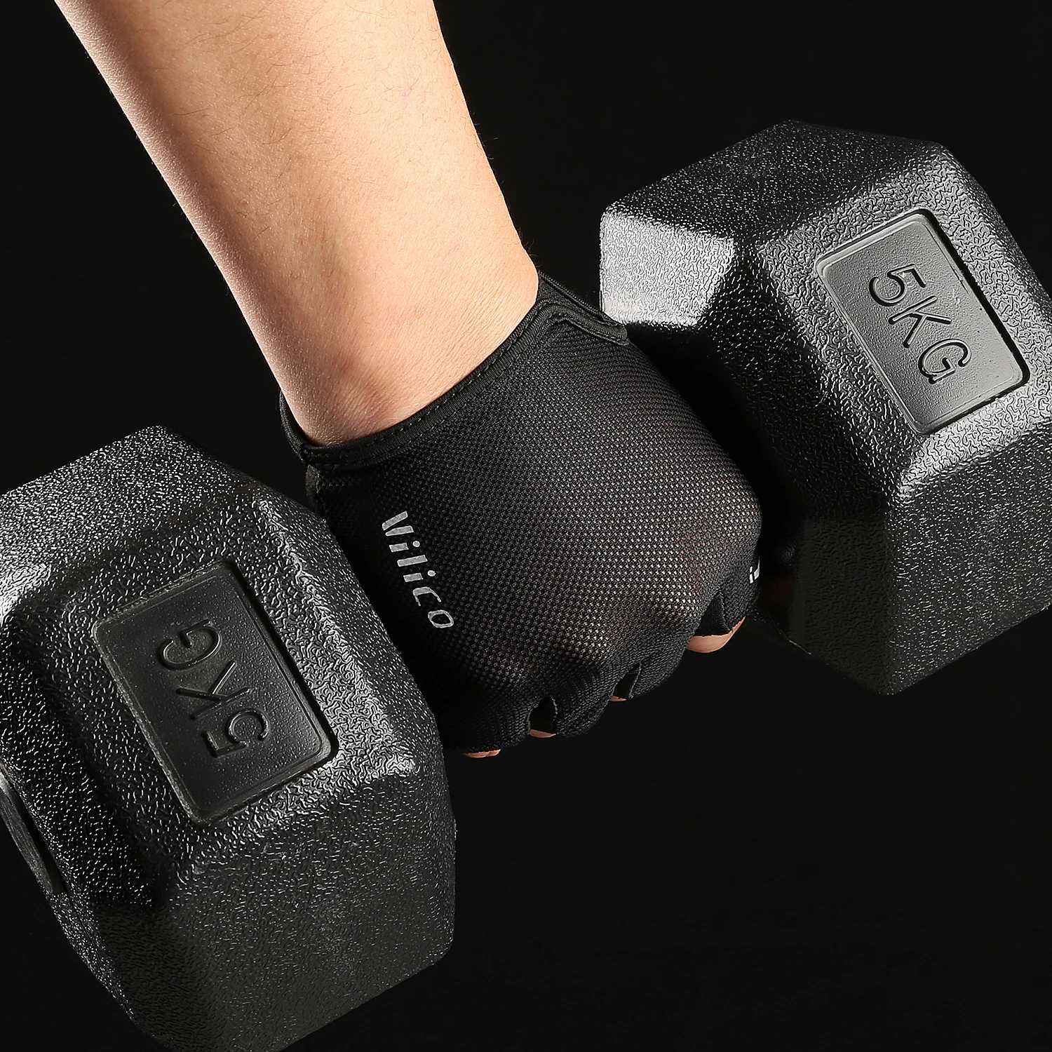 Vilico Sports Cycling Gloves Half Finger Men Women MTB Bike Gloves Running Fitness Gym Riding Motorcycle Bicycle Gloves J2509221