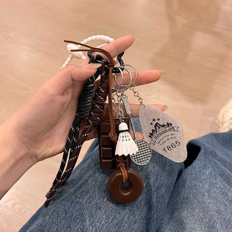2025 New Premium Bag Badminton Pendant Alkali Water Bread Chocolate Hand Rope Hanging Rope Bag Hanging Keychain Accessories D250923