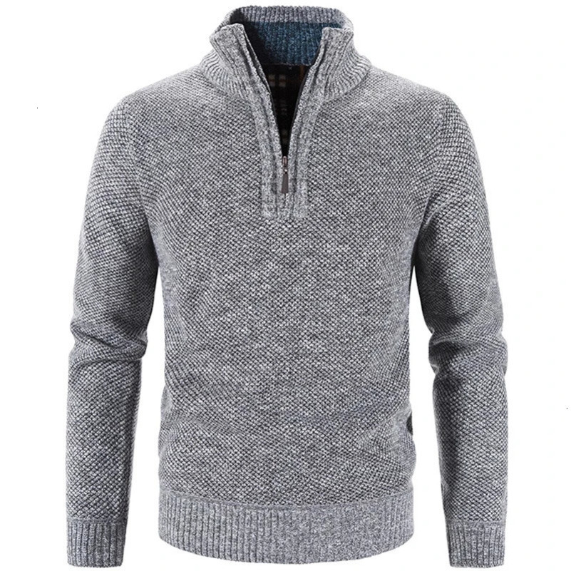 Winter Mens Wool Thick Sweater Half Zipper Turtle Neck Warm Pull High Quality Mens Ultra Thin Knitted Wool Sweater 241113
