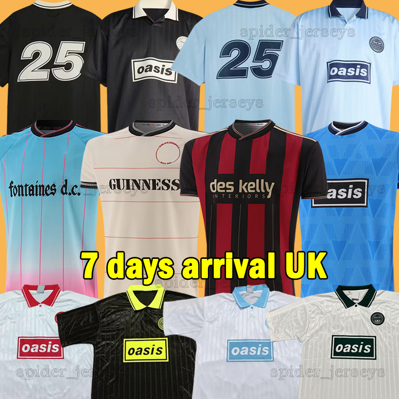 XXXL 4XL 2025 Oasiss Tour Jacquard Football Jersey Shirts Kit 25 26 Oasis Live Fontaines Dc Bohs Football Shirts Bohemian 25th Anniversary GUINNESS Soccer Jerseys
