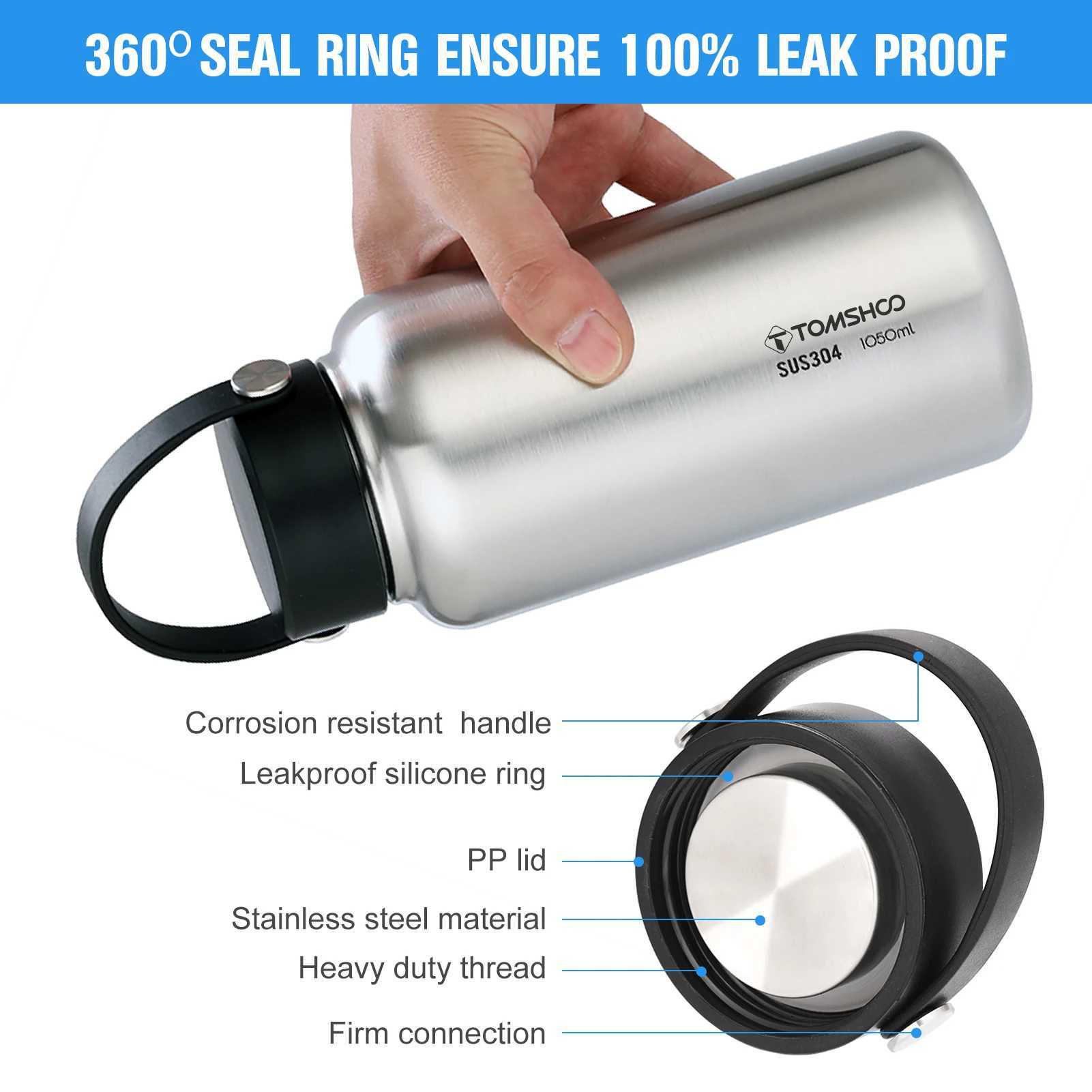 Big Capacity 1050ml Stainless Steel Sport Water BottleKettle with Leak Proof Lid Camping Hanging Pot Cup for Outdoor Travel J250923