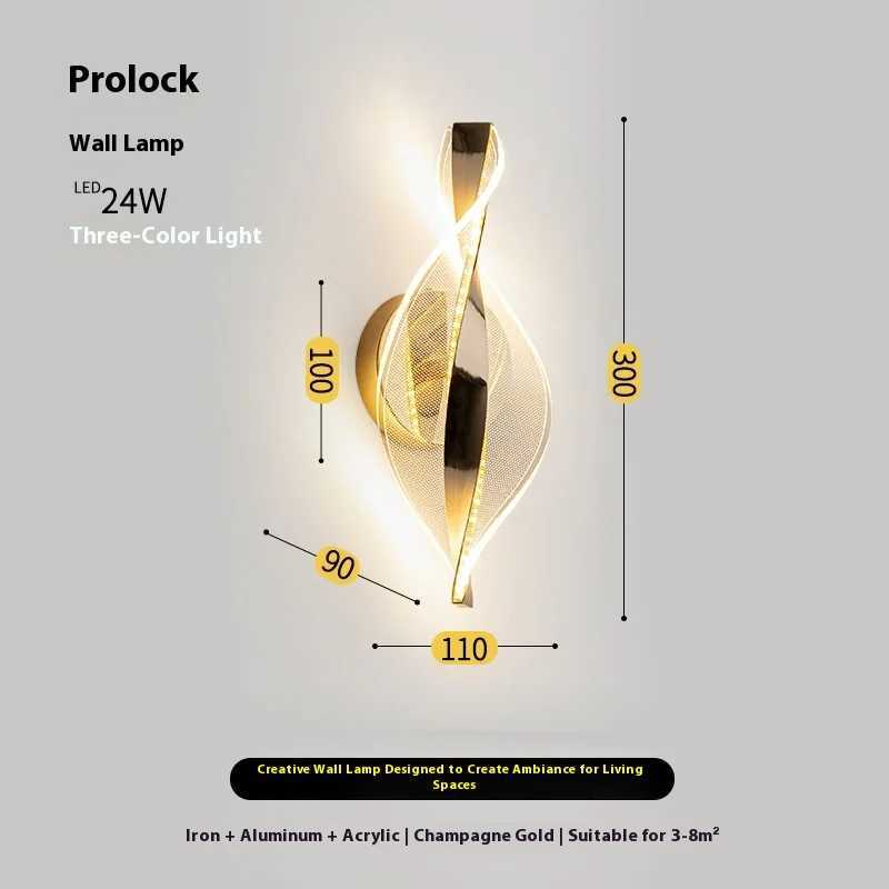 Modern Gold Iron Wall Lamp with Simple Creative Acrylic Lamp Shade Luxury Small LED Wall Light for Living Room Bedroom Bed C251124