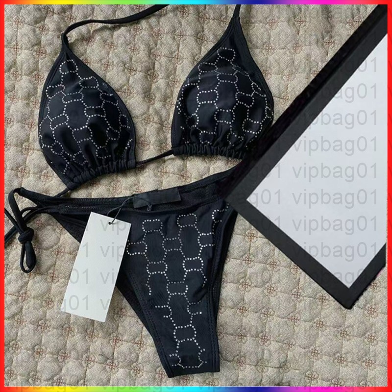 Designer swimsuit women Bikinis Woman Two-Piece Bikini With Letter Swimsuits Crystal 2025 New Summer Swimwear Beach Luxury Bathing Suits Three-point Swimsuit 02