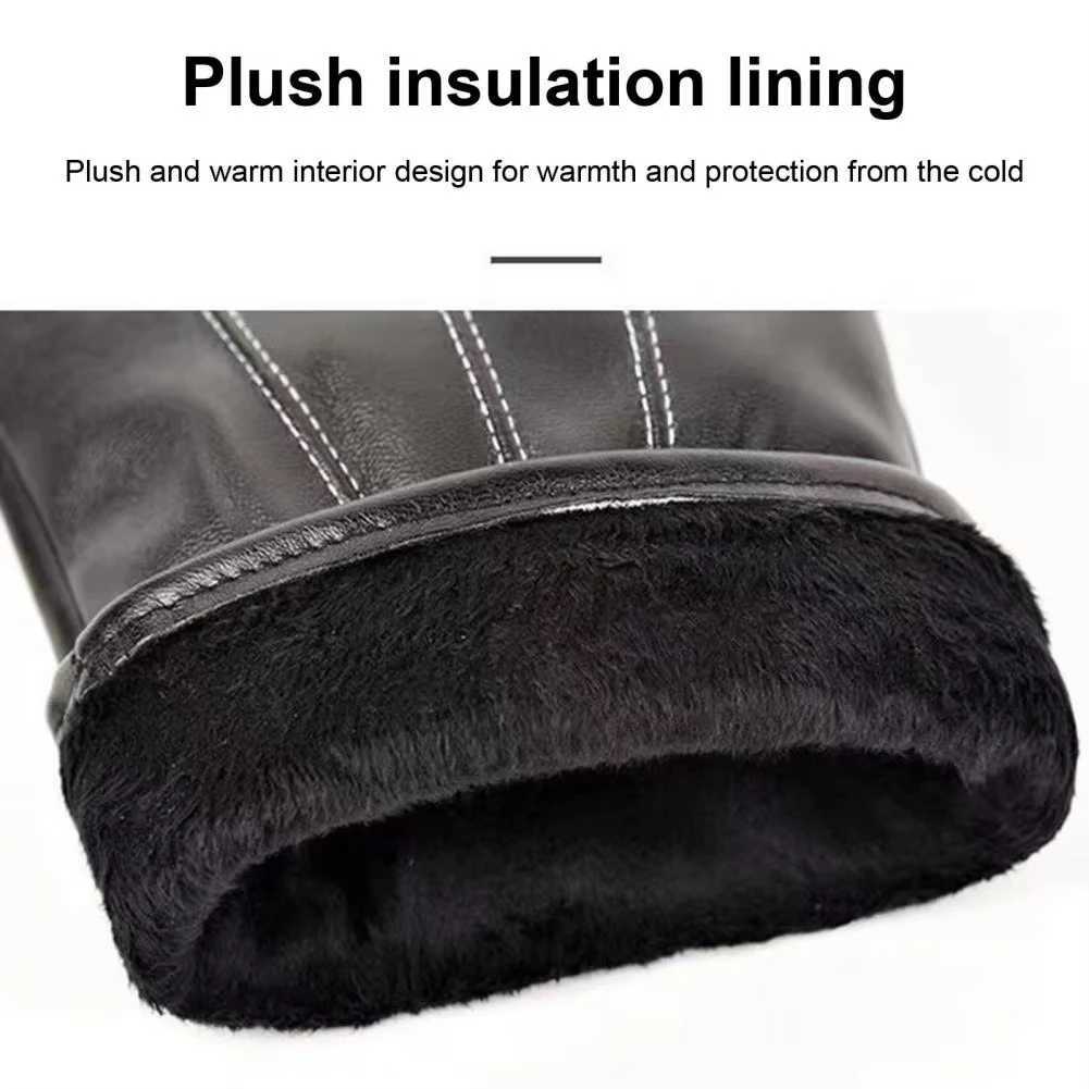 Winter Cycling Gloves Motorcycle Winter Outdoor Waterproof Touch Screen Cold Protection Pile Thick Riding Electric Warm Gloves J250922