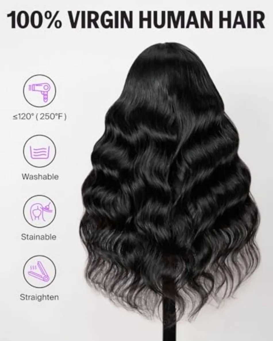 New Brand 250 Density Natural Black Body Wave V Part Wig Human Hair Gluelesss Upgrade U Part Wigs for Black Women Human Hair C251114