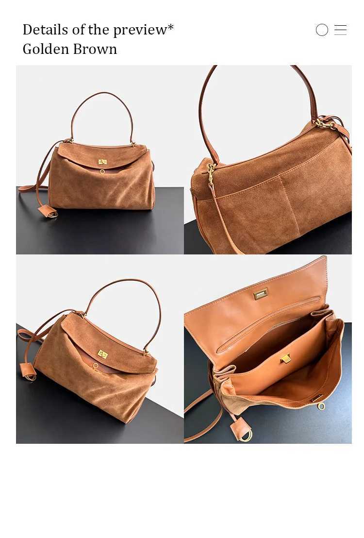 Atmospheric fashion lock cowhide womens bag 2025 new chain lightweight texture foreign leather soft leather crossbody bag J251025