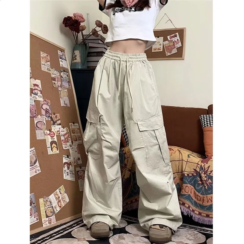 Lucyever Y2K Streetwear Cargo Pants Women Vintage Big Pocket Baggy Oversize Sweatpants Woman Harajuku Unisex Joggers Trousers Z260314