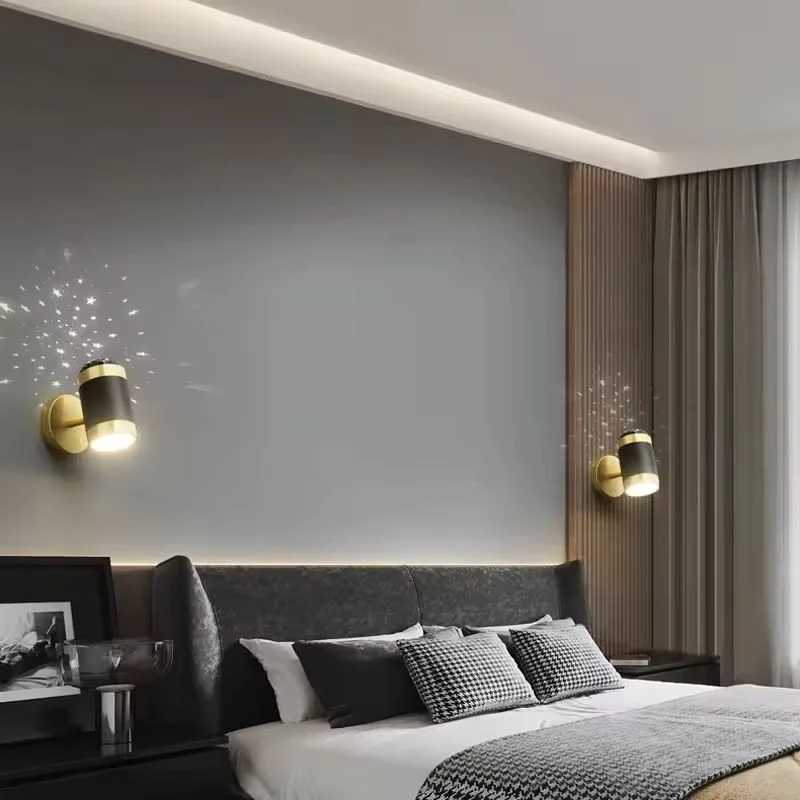 Nordic Ins Style Creative Starry Sky Projection Wall Lamp Bedroom Living Room Hotel Ceiling Decoration Lighting LED Wall light C251124